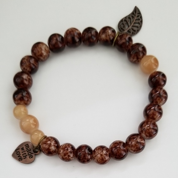 Brown beaded bracelet - Picture 1 of 4